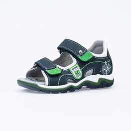 322113-21 Сандали летние на липучке для мальчики син-зел