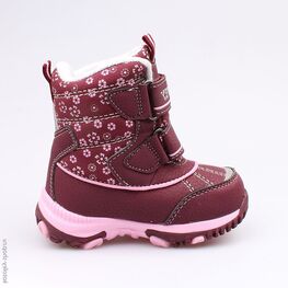 254934-45 Мембранные ботинки для девочки бордовый фото №2