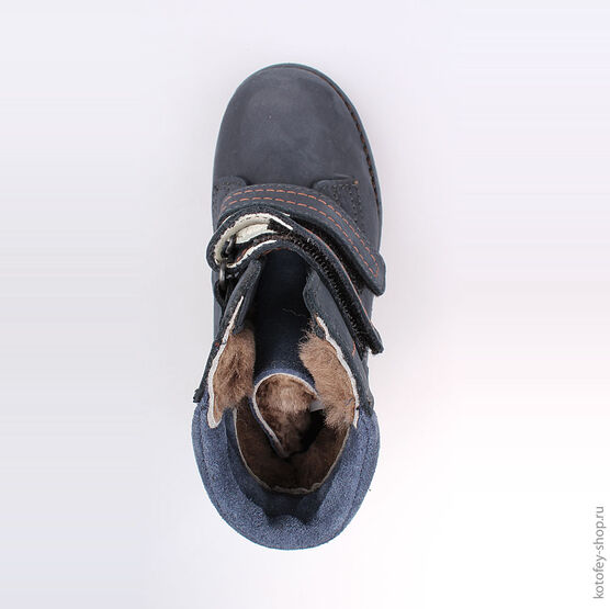 552064-54 Сапожки для мальчики светло-синий фото №4