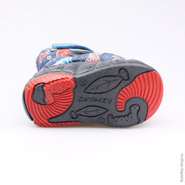 061008-41 Сапожки для мальчики син-кра фото №3