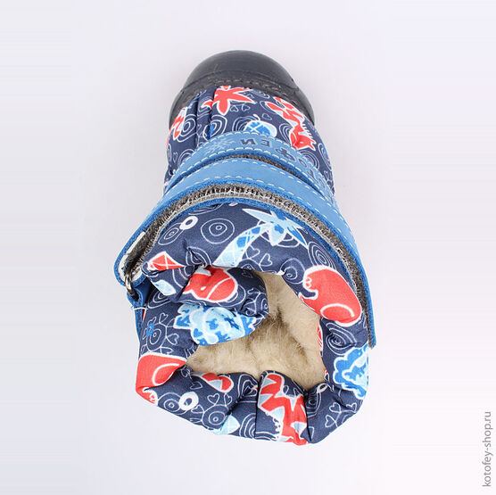 061008-41 Сапожки для мальчики син-кра фото №4