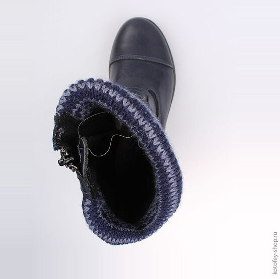 562035-31 Сапожки для девочки светло-синий фото №4