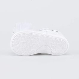 231266-12 Нарядные туфли с бантиком для девочки белый + серебристый фото №3