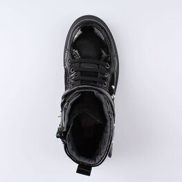 552114-32 Ботинки для девочки черный фото №4