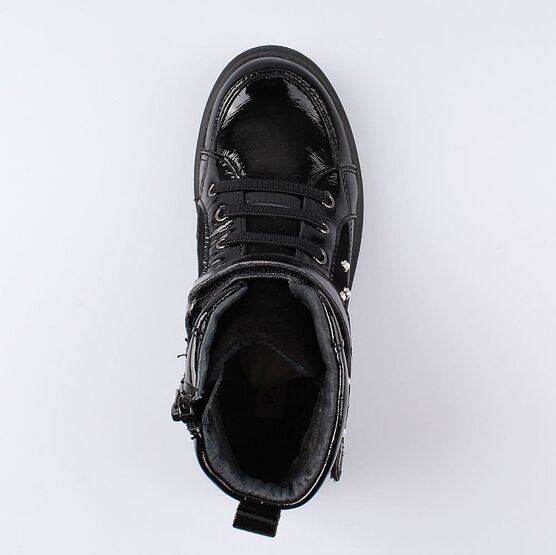 552114-32 Ботинки для девочки черный фото №4