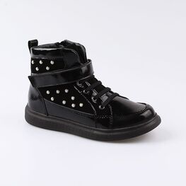 552114-32 Ботинки для девочки черный