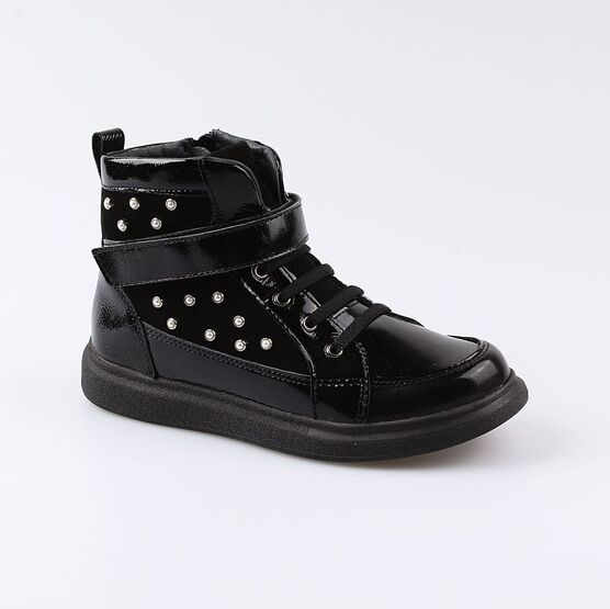 552114-32 Ботинки для девочки черный