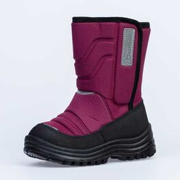 464050-42 Сапожки-дутики на липучке для девочки бордовый