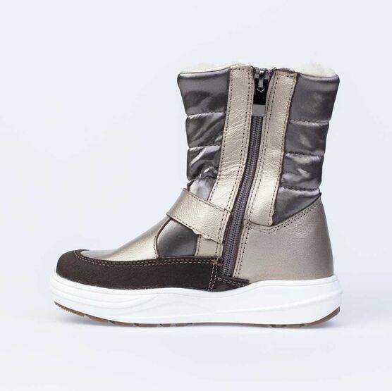 564105-42 Зимние сапожки с мехом для девочки бронзовый фото №2