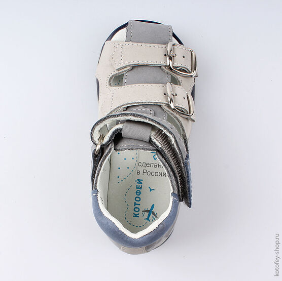 122134-22 Сандалии для мальчики серый фото №4