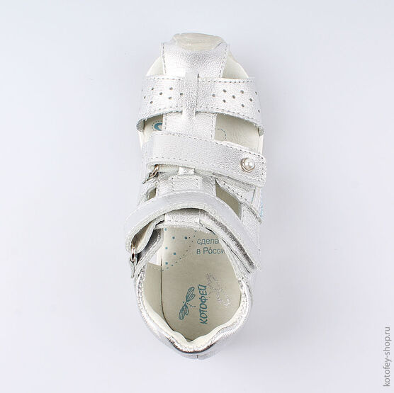 322096-21 Босоножки для девочки серебрист. фото №4