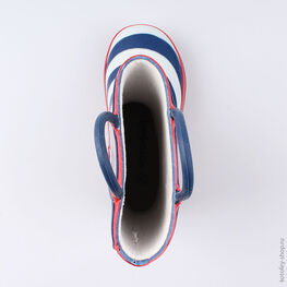 366203-11 Резиновые сапоги для мальчики син-бел фото №4