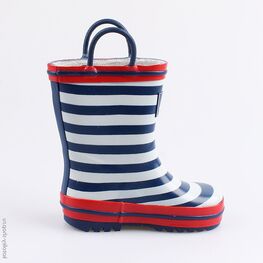 366203-11 Резиновые сапоги для мальчики син-бел фото №2