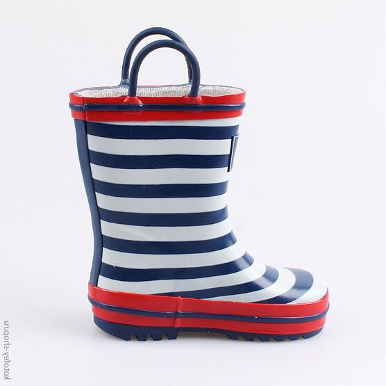 366203-11 Резиновые сапоги для мальчики син-бел фото №2