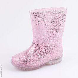 466005-11 Резиновые сапоги с LED-подсветкой для девочки розовый