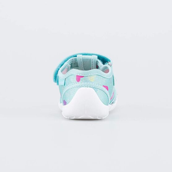 421095-11 Текстильная обувь Сердечки для девочки голубой фото №5