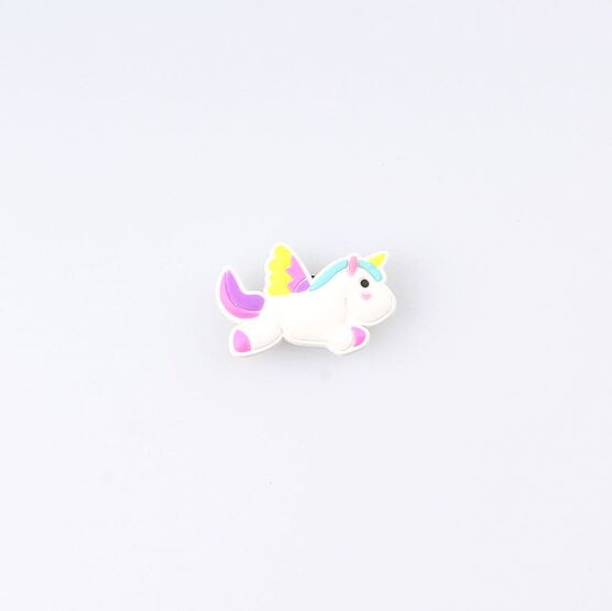 03014007-40 Украшение для обуви Единорог для девочки белый фото №3