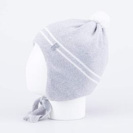 07711422-41 Шапка на завязках серый для мальчики серый фото №2