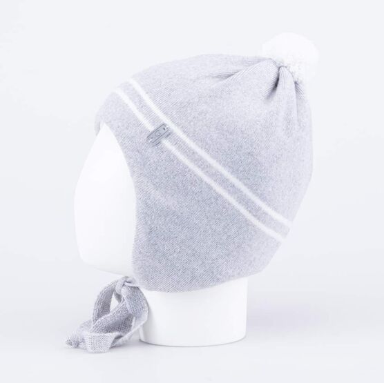 07711422-41 Шапка на завязках серый для мальчики серый фото №2