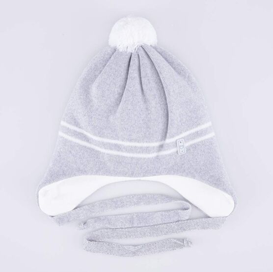 07711422-41 Шапка на завязках серый для мальчики серый фото №4