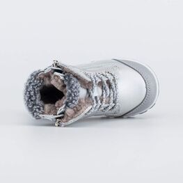 152296-55 Зимние ботинки на молнии для девочки для девочки серебристый фото №4