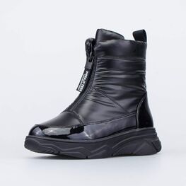 554076-43 Ботинки-дутики для девочки черный для девочки черный