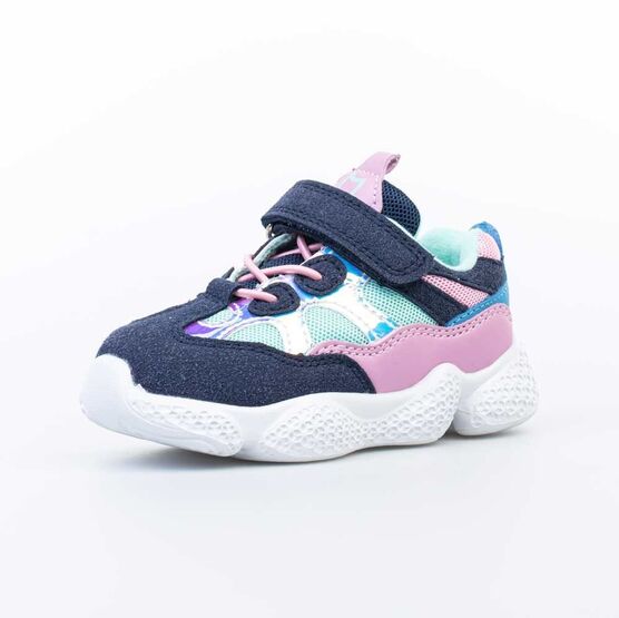 144147-75 Кроссовки для девочки син-роз