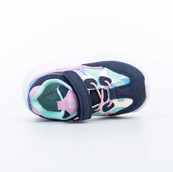 144147-75 Кроссовки для девочки син-роз фото №4