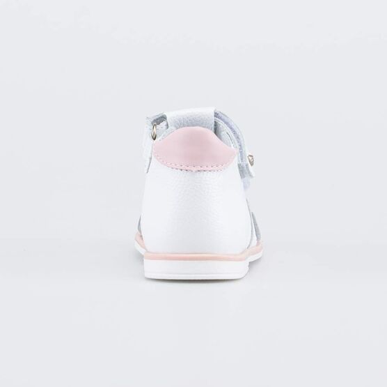 022155-21 Сандалии для первых шагов Бантик для девочки белый + розовый фото №5