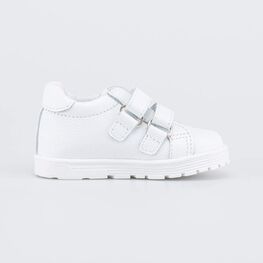 032093-14 Кожаные полуботинки для первых шагов для девочки белый фото №2