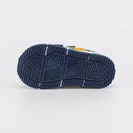 032095-25 Кожаные полуботинки для первых шагов для мальчики синий + белый фото №3