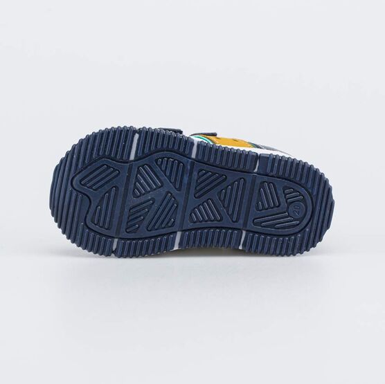 032095-25 Кожаные полуботинки для первых шагов для мальчики синий + белый фото №3