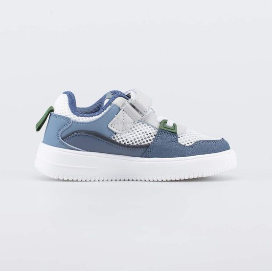 444052-11 Летние кроссовки сеточкой для мальчики бежевый + серый фото №2