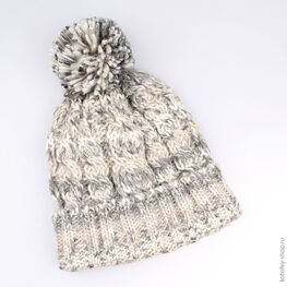 07811089-20 Шапка зимняя серая для девочки серый