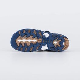 322180-22 Кожаные сандалии на липучках для мальчики синий фото №3