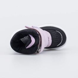 254836-45 Высокие мембранные ботинки для девочки розовый + черный фото №4