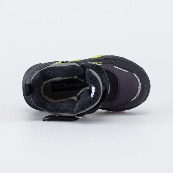 254838-41 Мембранные ботинки с LED и Softshell Космонавт для мальчики черный + оливковый фото №4