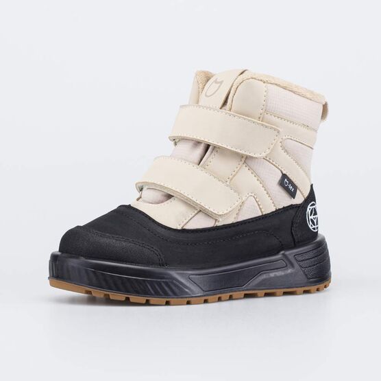 254839-41 Зимние мембранные ботинки Суперзащита для девочки бежевый + черный