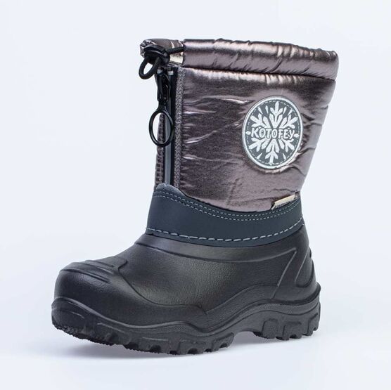 664058-41 Сноубутсы для девочки сер-срб