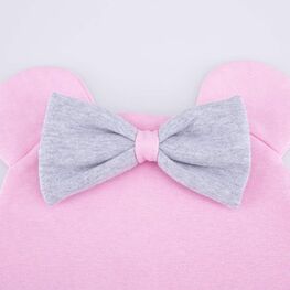 07811682-40 Хлопковая шапка с ушками розовая для девочки розовый фото №3