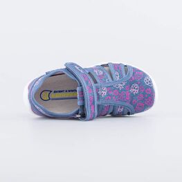 421094-11 Хлопковые сандалии Ягодки для девочки синий фото №4