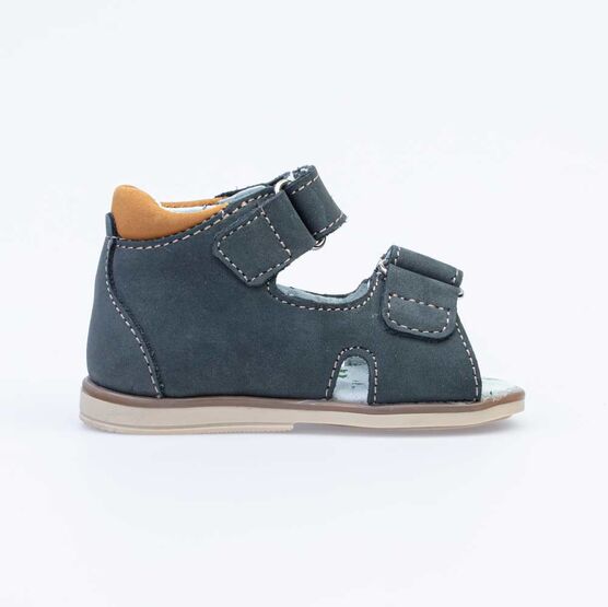 022087-23 Туфли летние для мальчики сер-жел фото №2