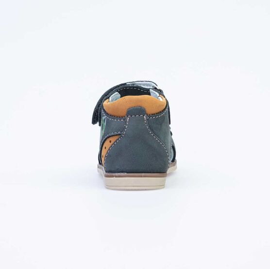 022087-23 Туфли летние для мальчики сер-жел фото №5