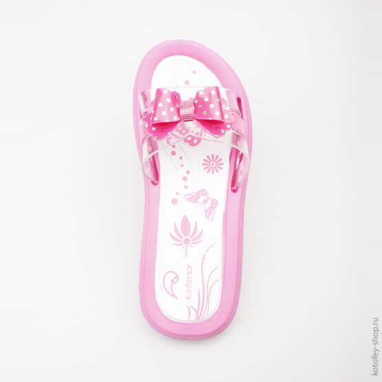 525016-01 Пляжная обувь розовая для девочки розовый фото №4