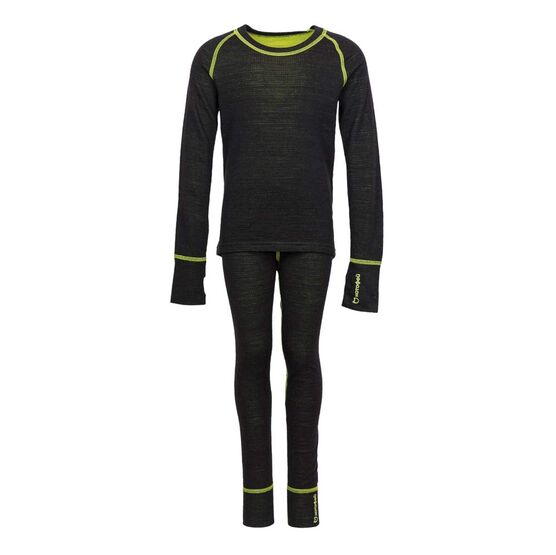 07033019-40 Термоштаны детские КОТОФЕЙ Спорт черный для мальчики черный + салатовый фото №4