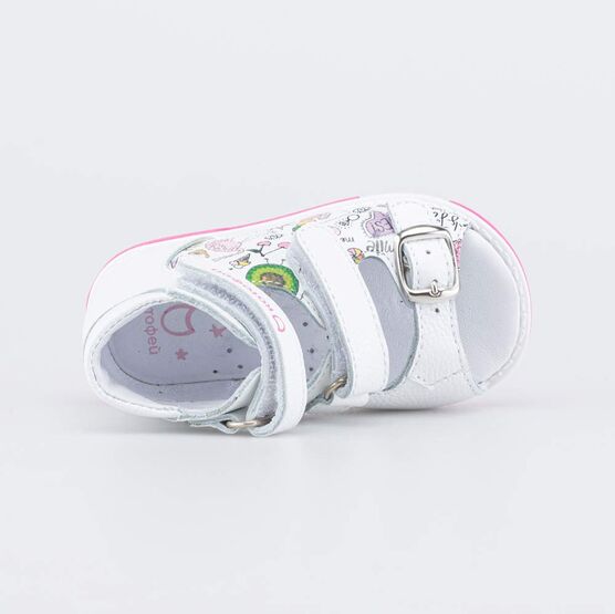 022135-28 Сандалии для первых шагов Приключения для девочки белый фото №4