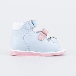 022135-29 Сандалии для первых шагов Приключения для девочки розовый + голубой фото №2