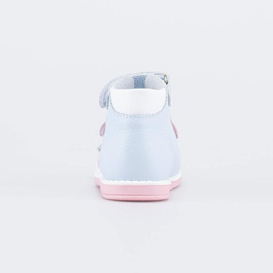 022135-29 Сандалии для первых шагов Приключения для девочки розовый + голубой фото №5