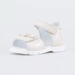 123014-21 Нарядные босоножки для девочки для девочки бежевый