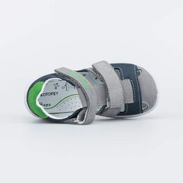 322135-21 Сандалии для мальчика анатомические для мальчики синий + серый фото №4